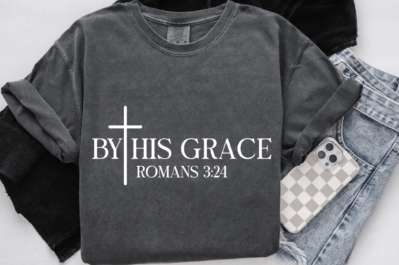 By His Grace SVG: Christian Graphics for T-Shirt Designs