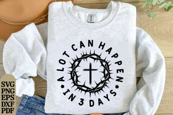 Christian Easter PNG & Faith Quote SVG: Graphics for T-Shirt Designs