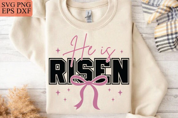 Christian Easter PNG: He Is Risen SVG Graphics for T-Shirt Designs