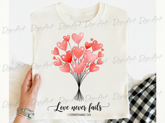 Christian Valentines Day PNG Graphics for T-Shirt Designs