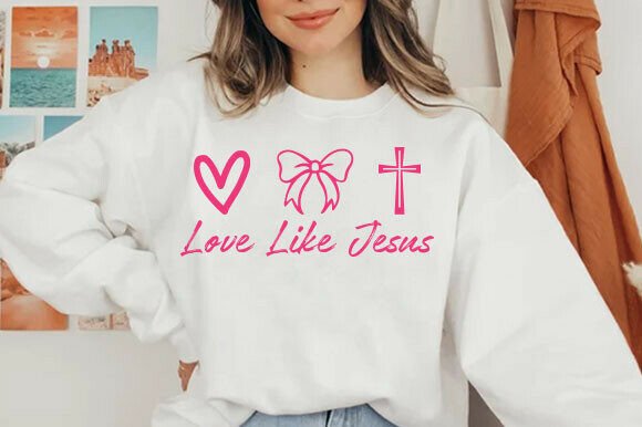 Coquette Love Like Jesus Valentine Graphics