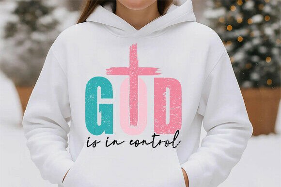 God Is In Control PNG: Christian Graphics for T-Shirt Designs