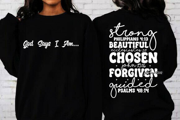 God Says I Am SVG PNG — Graphics for T-Shirt Designs