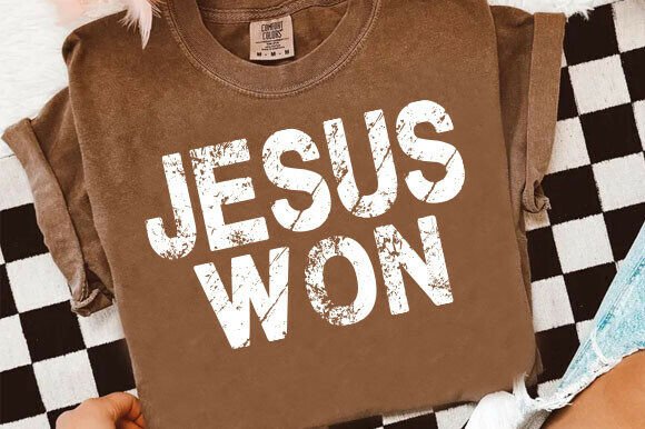 Jesus Won SVG PNG: Christian Graphics for T-Shirt Designs