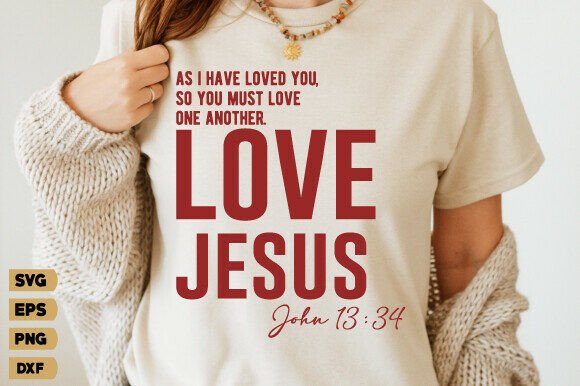 Love Like Jesus SVG & Heart Valentine PNG Graphics