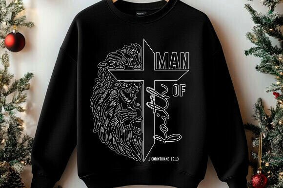 Man of God SVG Graphics for T-Shirt Designs & Editorial Use