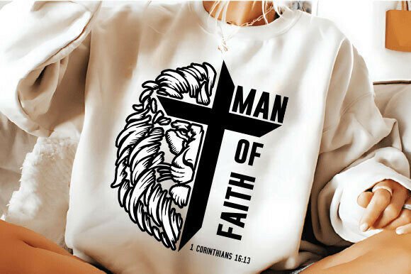 Man of God SVG, Jesus PNG, Cross SVG: Graphics for Faith-Based T-Shirt Designs